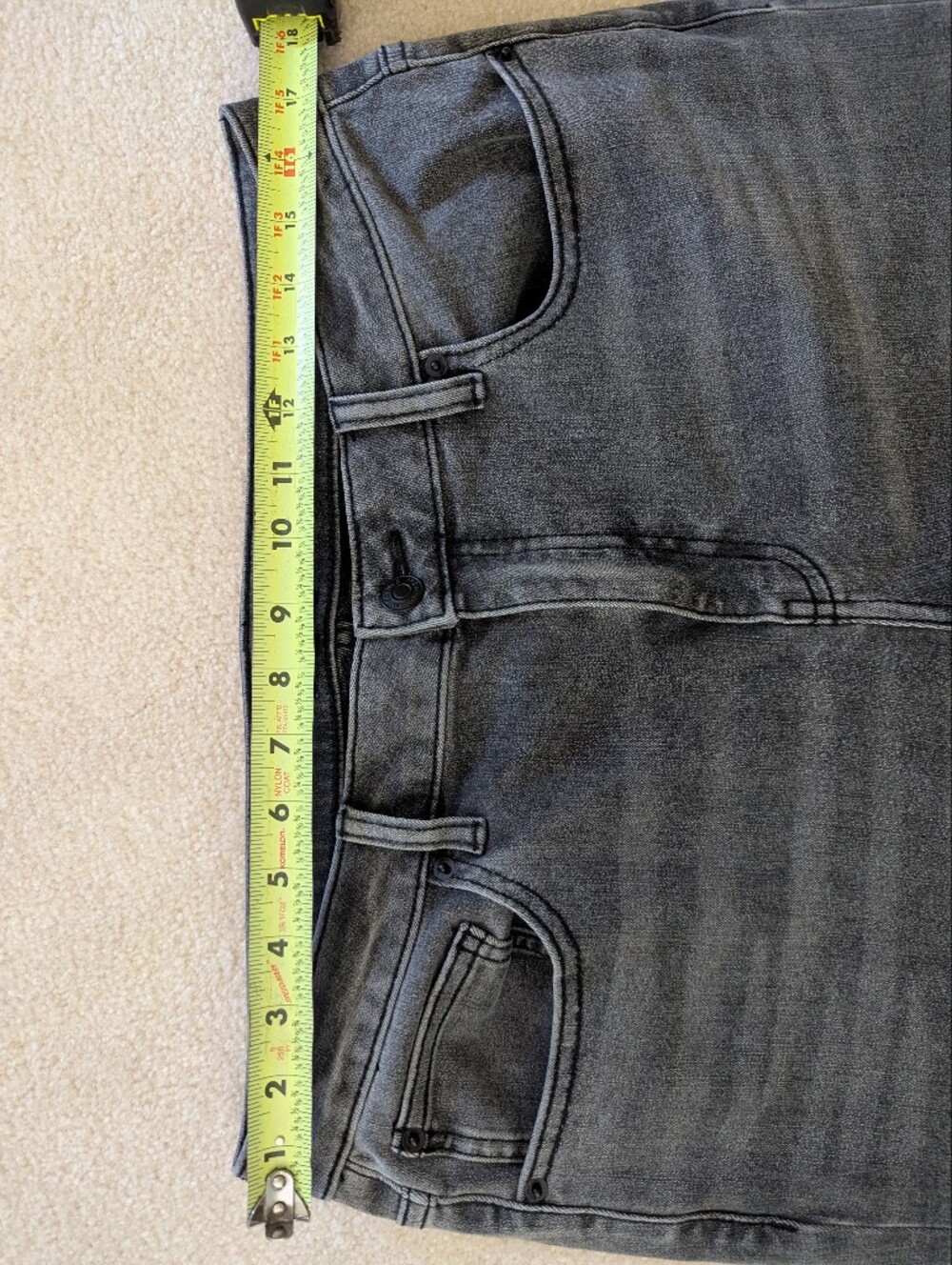 Quince Luna Stretch Slim Straight Jeans Grey 32 - Picture 4 of 9